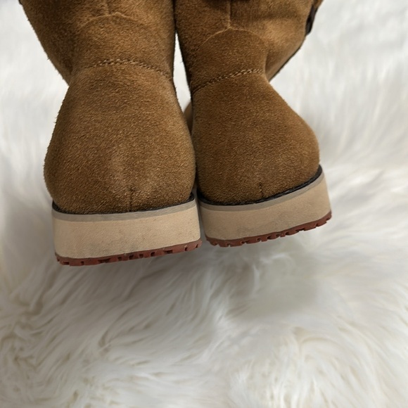 Emu Australia Beach Mini Merino Wool Suede Ankle Boots Tan Cognac Womens 8 - Picture 5 of 6